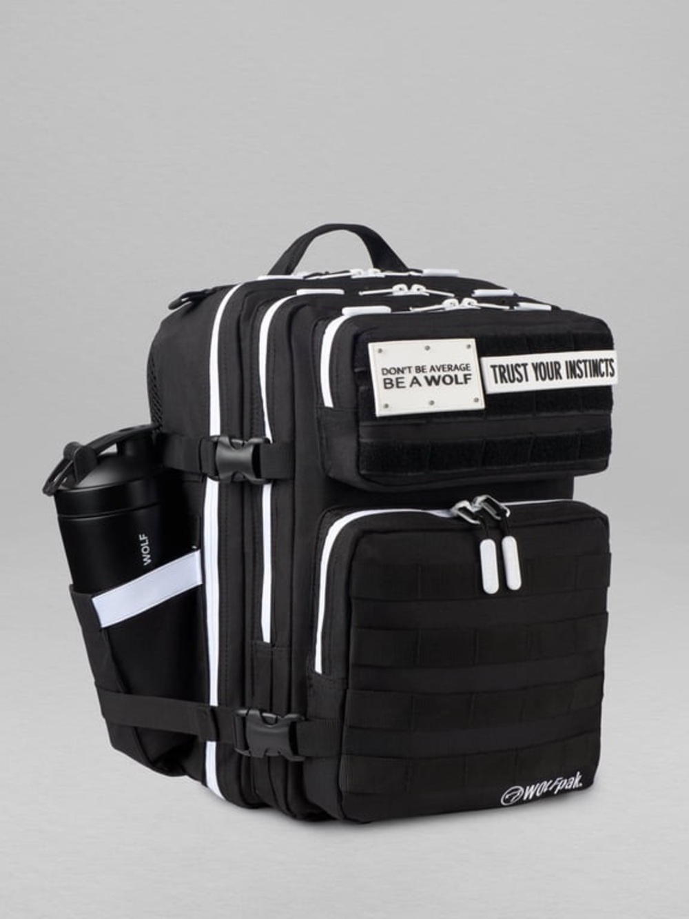 WOLF Gym/Tactical 25L Backpack with Patches